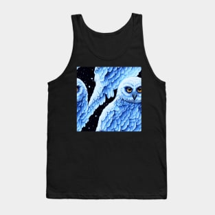 Majestic Snow Owl - Seamless Tile Pattern Tank Top